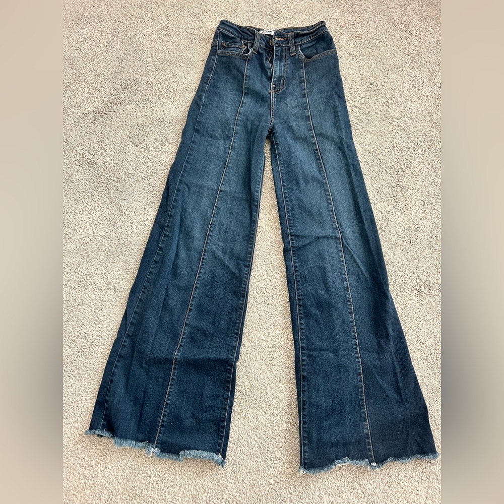 Women's Blue Wide-Leg Jeans
